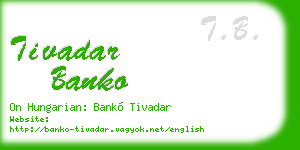 tivadar banko business card