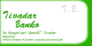 tivadar banko business card